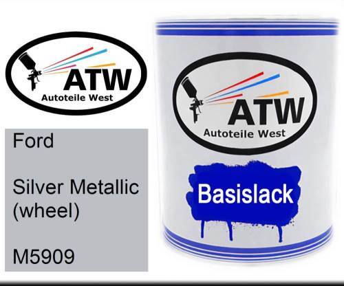 Ford, Silver Metallic (wheel), M5909: 1L Lackdose, von ATW Autoteile West.